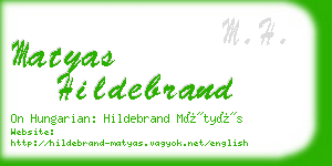 matyas hildebrand business card